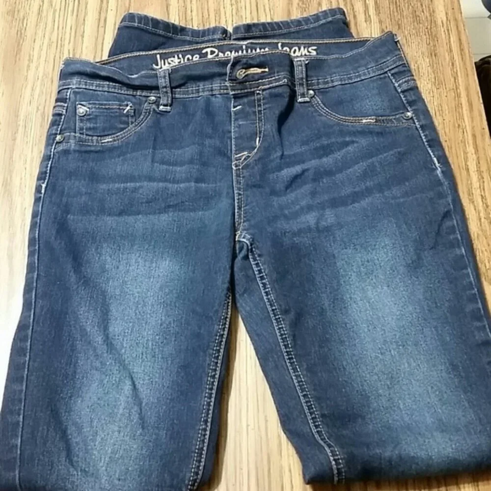 Justice Premium Skinny Medium Wash Simply Low Jegging Jeans EUC sz 16R